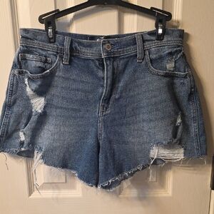 Hollister Blue Distressed Jean Shorts